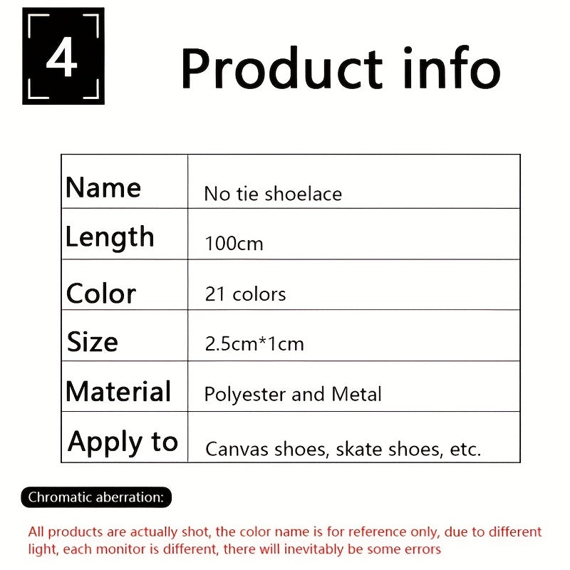 Polyester No Tie Shoelaces with Buckles for Sneakers