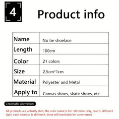 Polyester No Tie Shoelaces with Buckles for Sneakers