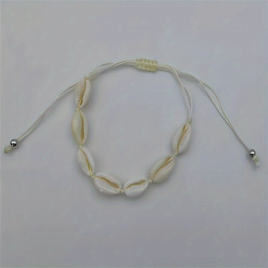 Shell Braided Bracelet Hawaiian Style Beach Necklace