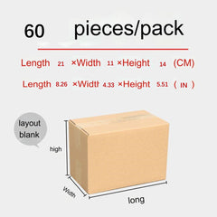 60-pack 21x11 Three-Layer Corrugated Cardboard Boxes