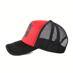 5 Pointed Star Graphic Mesh Baseball Cap Summer Caps