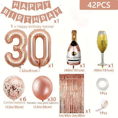 30th Birthday Decorations For Women Happy Birthday Banner Kits