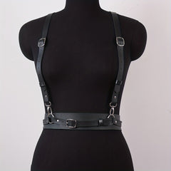 Harness Belt Women Punk PU Leather Waist Belt