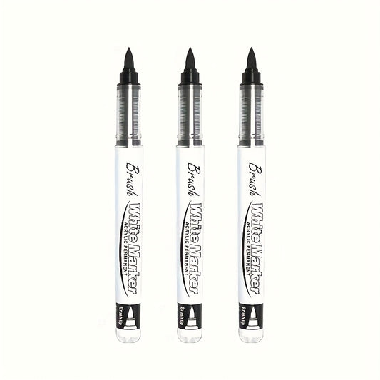 3pcs Waterproof Acrylic Ink Marker Pens for DIY Crafts & Art Supplies