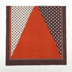 Polka Dot Geometric Warm Scarf Frayed Trim Cashmere Shawl