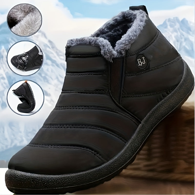 Women's Waterproof Medium Tube Snow Shoes Non-slip Warm Hiking Shoes