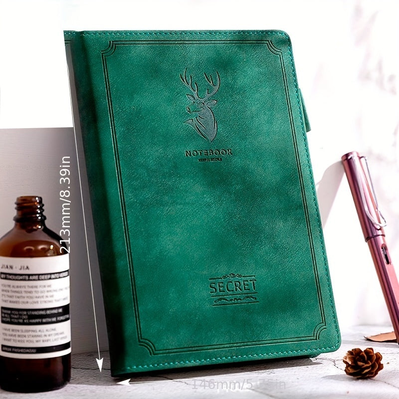 A5 Soft Leather Deer Head Notebook