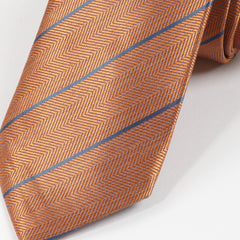 Casual Orange Diagonal Stripe Bright Tie