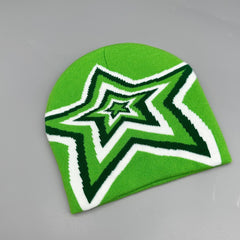 Breathable Jacquard Hat Pentagram Knitted Hat