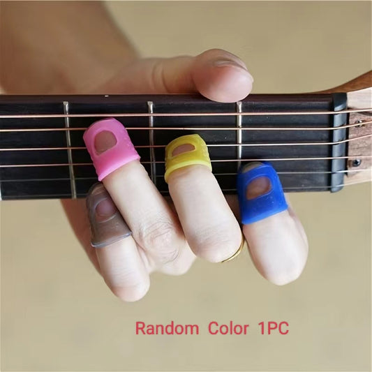 5pcs Anti Scald Finger Cots for Guitar and Piano Playing - Random