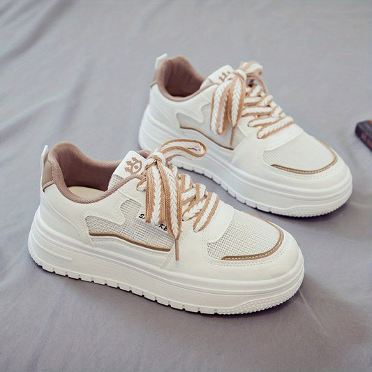 Women's Breathable Mesh Sneakers Casual Lace Up Outdoor Shoes
