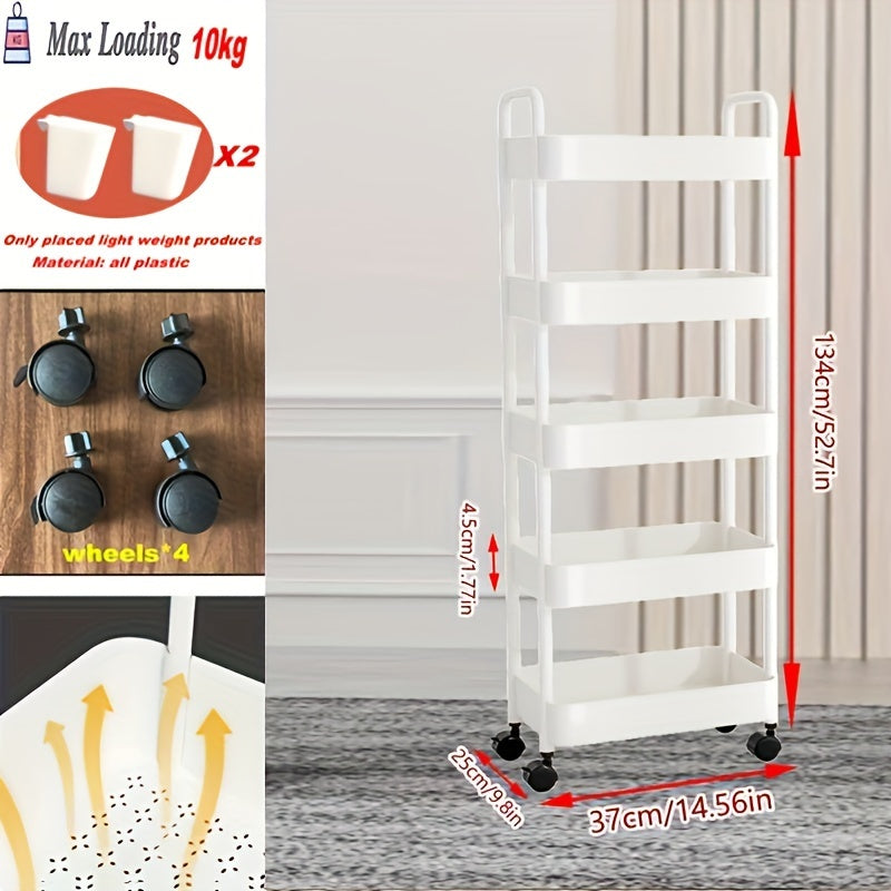 Plastic Storage Shelf 4-5 Layers Garage Organizer Rack