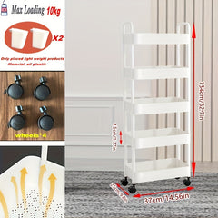 Plastic Storage Shelf 4-5 Layers Garage Organizer Rack