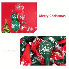 Christmas Latex Balloon Set With Balloon Pump