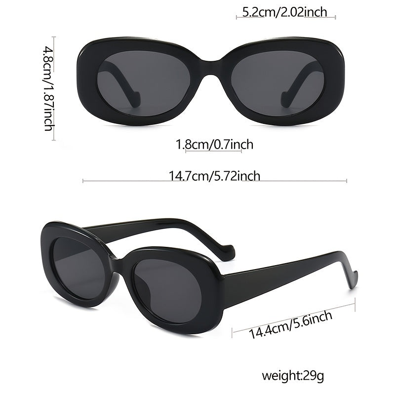 Small Oval Vintage Sunglasses 90's Style Round Sun Glasses