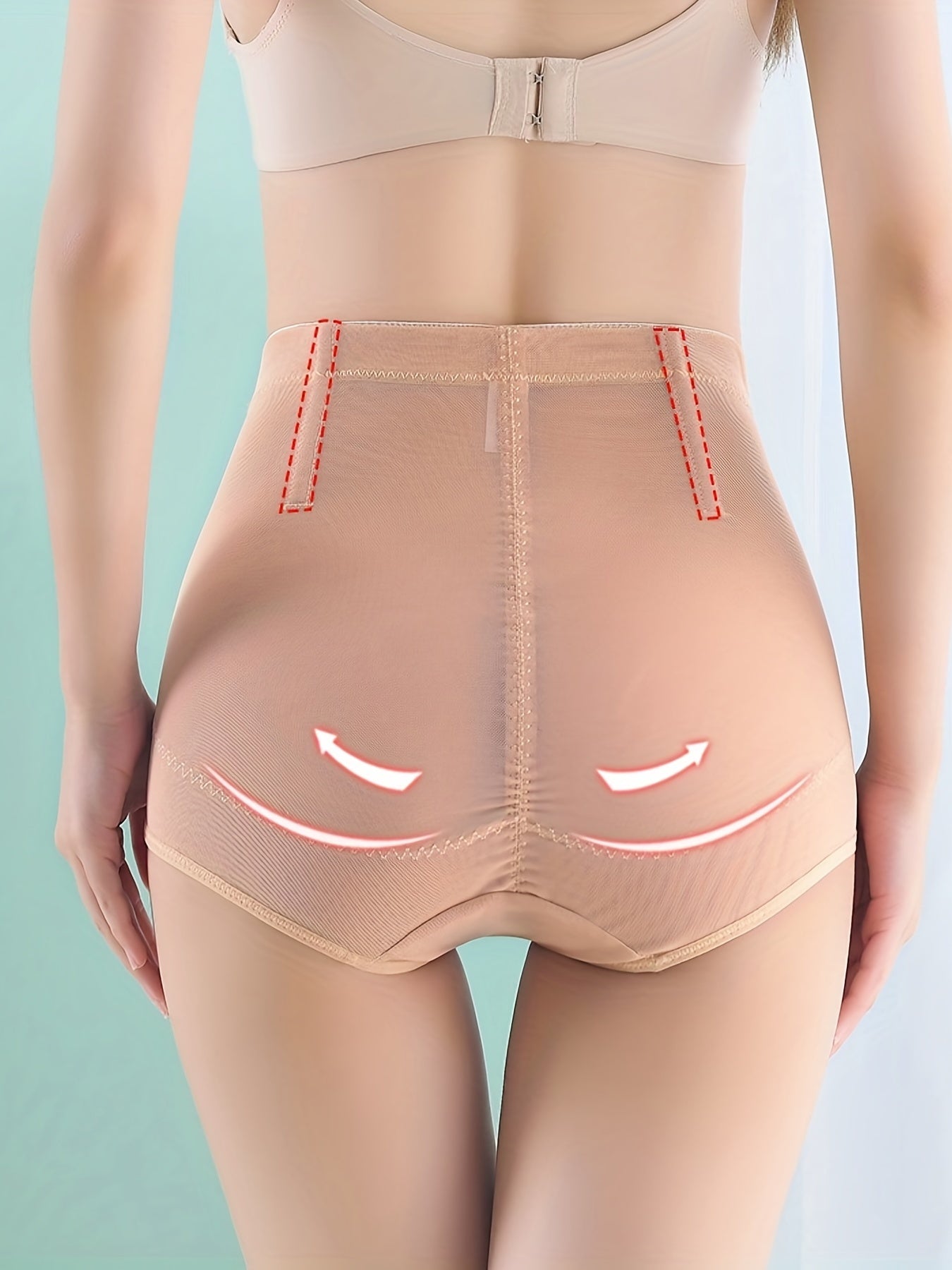 Mesh Stitching Shaping Panties Tummy Control Compression Panties