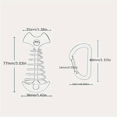 2pcs Aluminum Tent Nails Wind Rope Buckle Hooks