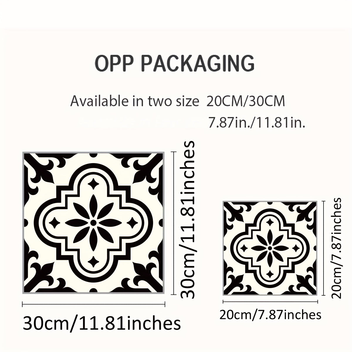12pcs Moroccan Style Floor Stickers Waterproof Non-slip Tile Stickers