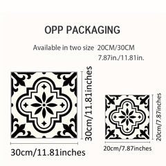 12pcs Moroccan Style Floor Stickers Waterproof Non-slip Tile Stickers