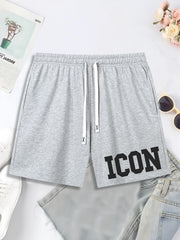 Summer Men's Casual Print Sports Drawstring Beach Shorts