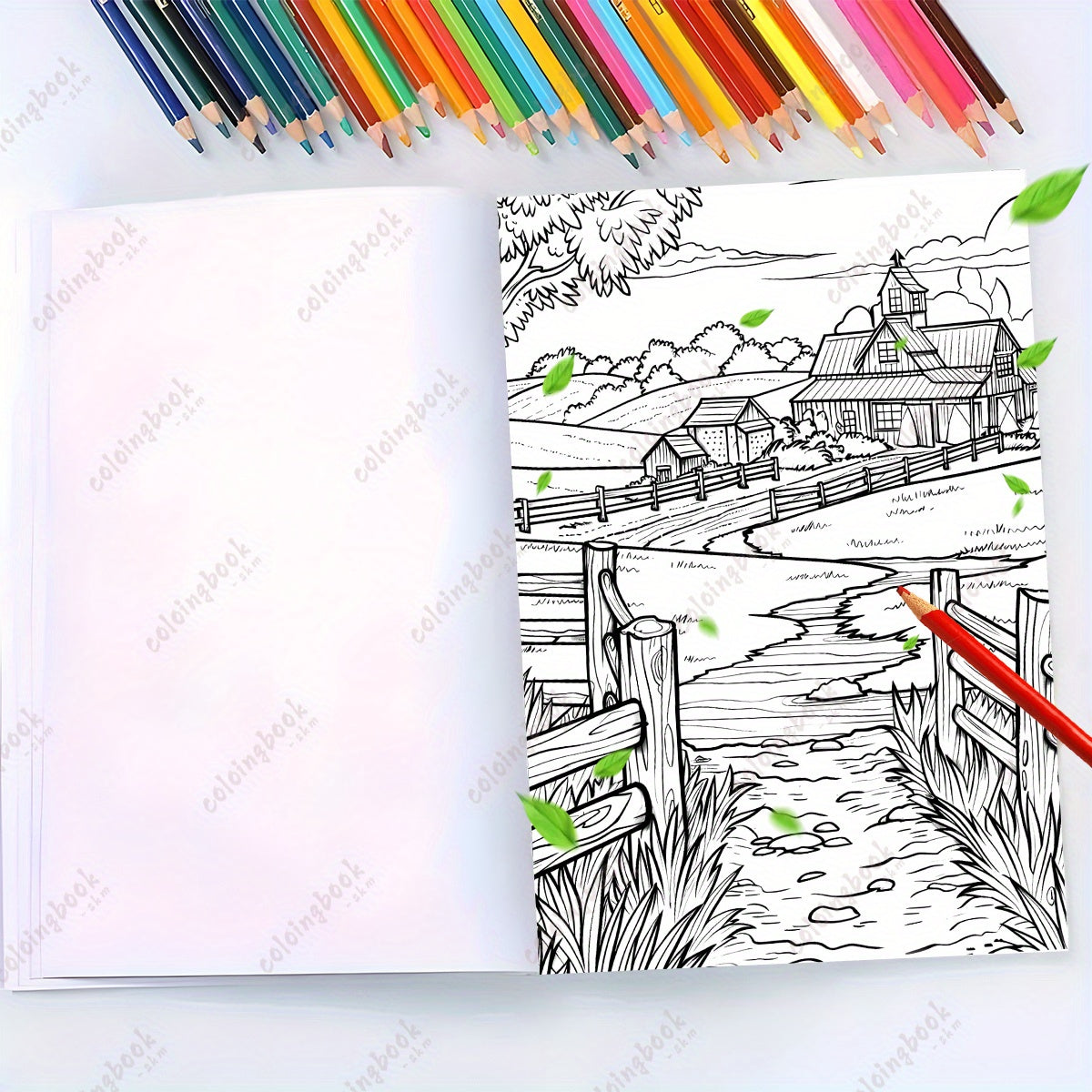 Peaceful Farm Coloring Book - Perfect Valentine's Gift - Ideal for Adults