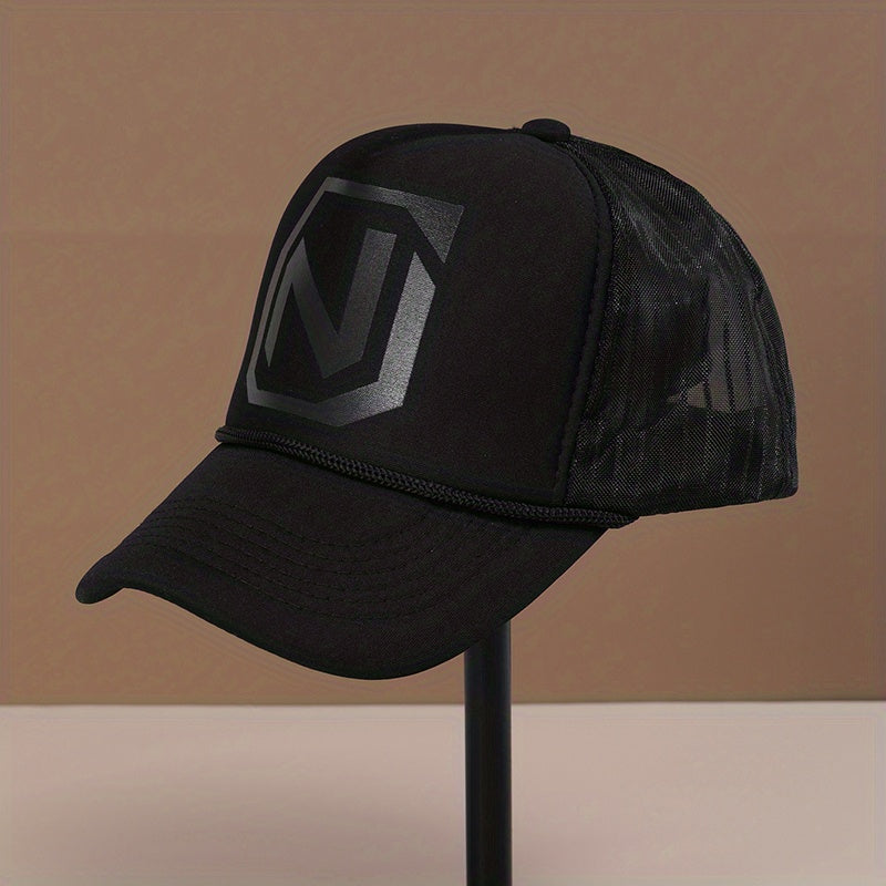 Mens Letter Print Baseball Cap Trucker Hat