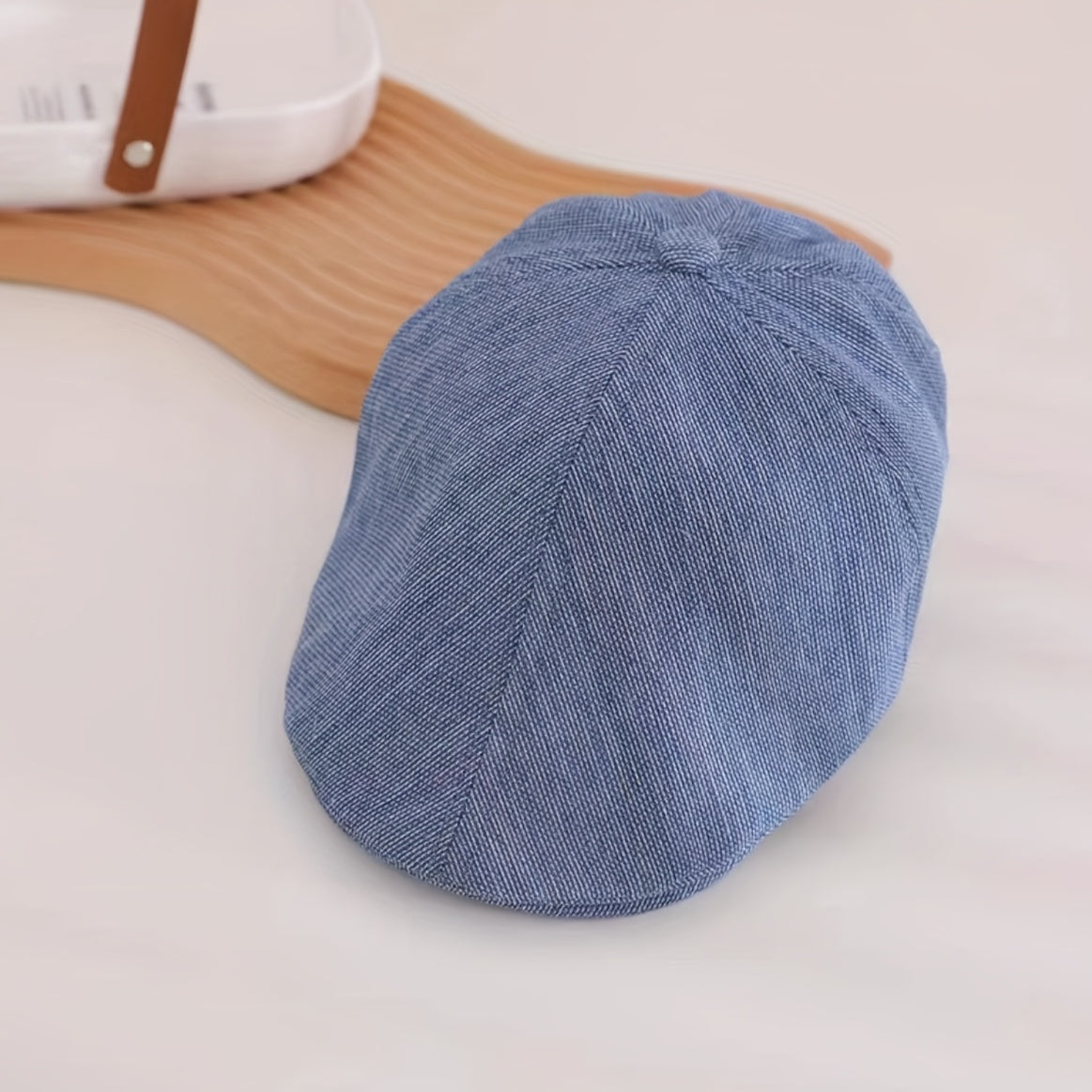 Kids Casual Embroidered Washed Denim Hat