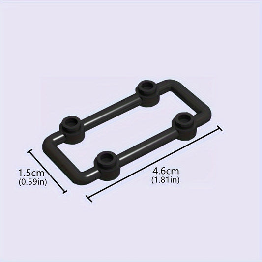 12pcs Building Blocks Set 4 Stud Fence Railings 1x6x3 ABS Plastic Mixed Colors