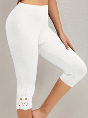 Lace Skinny Capris Leggings for Women