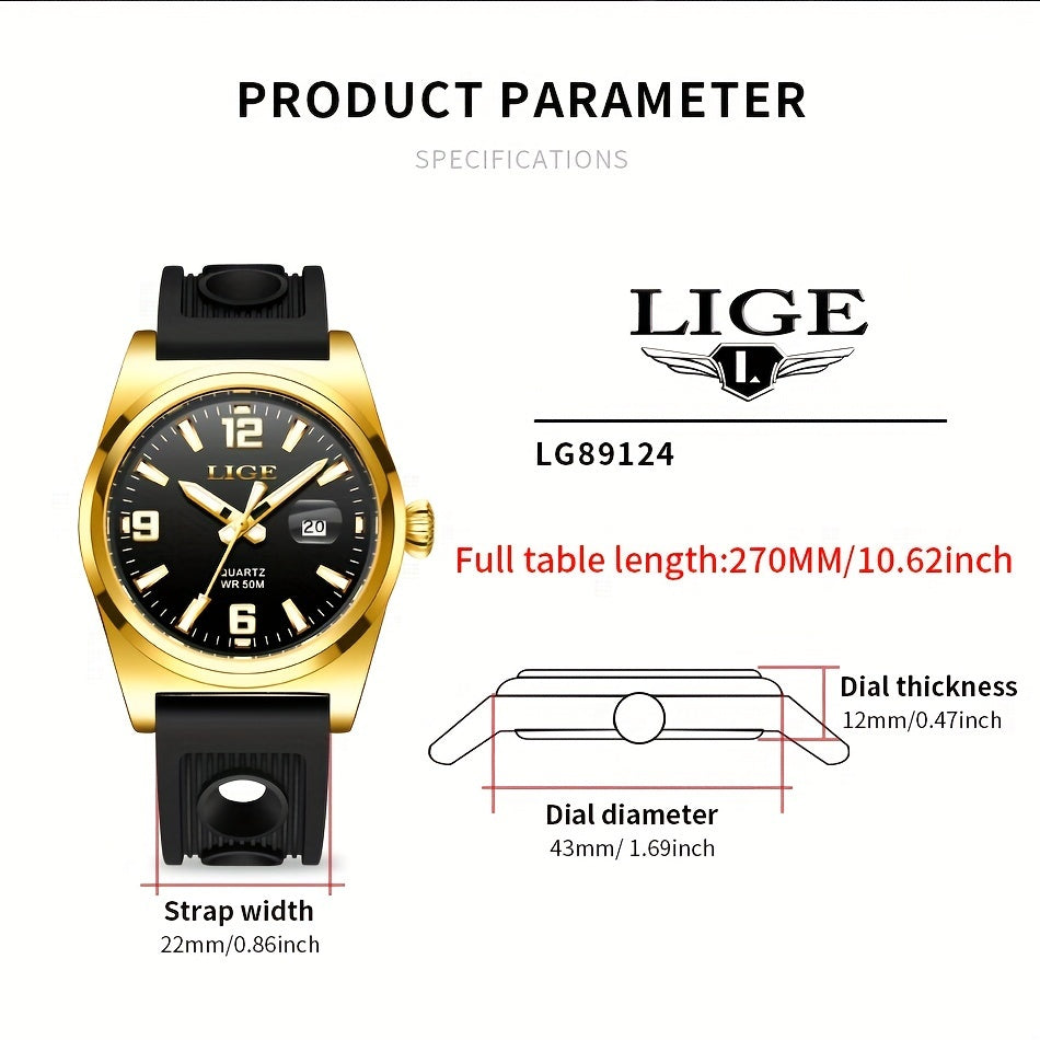 Women's Waterproof Luminous Date Wristwatch