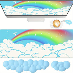 Large Gaming Mouse Pad and Wrist Rest Combo
