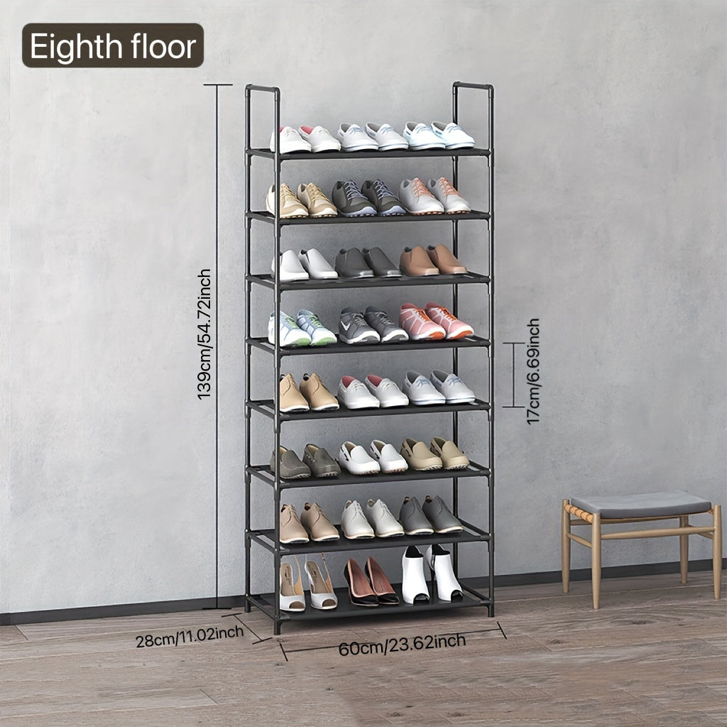1pc Assembly Layer Shoe Rack Shoe Storage Rack Thickened Steel Pipe