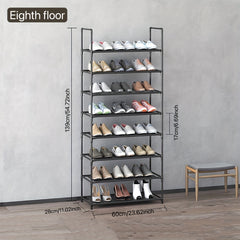 1pc Assembly Layer Shoe Rack Shoe Storage Rack Thickened Steel Pipe