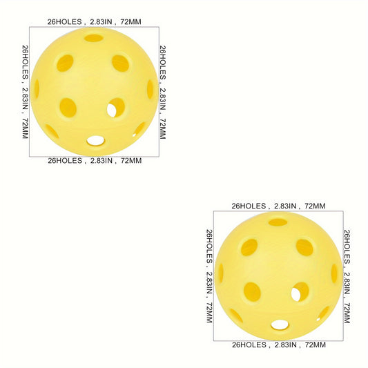 2pcs Indoor and Outdoor Pickleball Balls for Beginner Practice