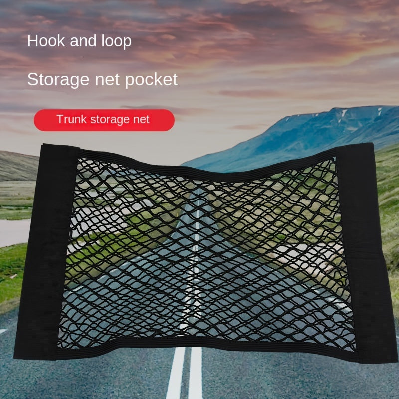 Car Trunk Mesh Bag Elastic Storage Pocket Organizer