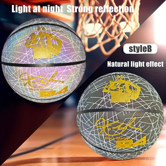 Size 7 Reflective Colorful Basketball Anti Slip Wear resistant Ball