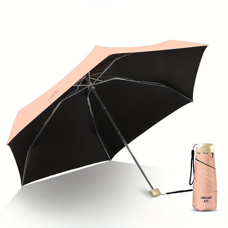 Mini Portable 5 Fold Sunshade Umbrella UV Protection Ultra Light Umbrella