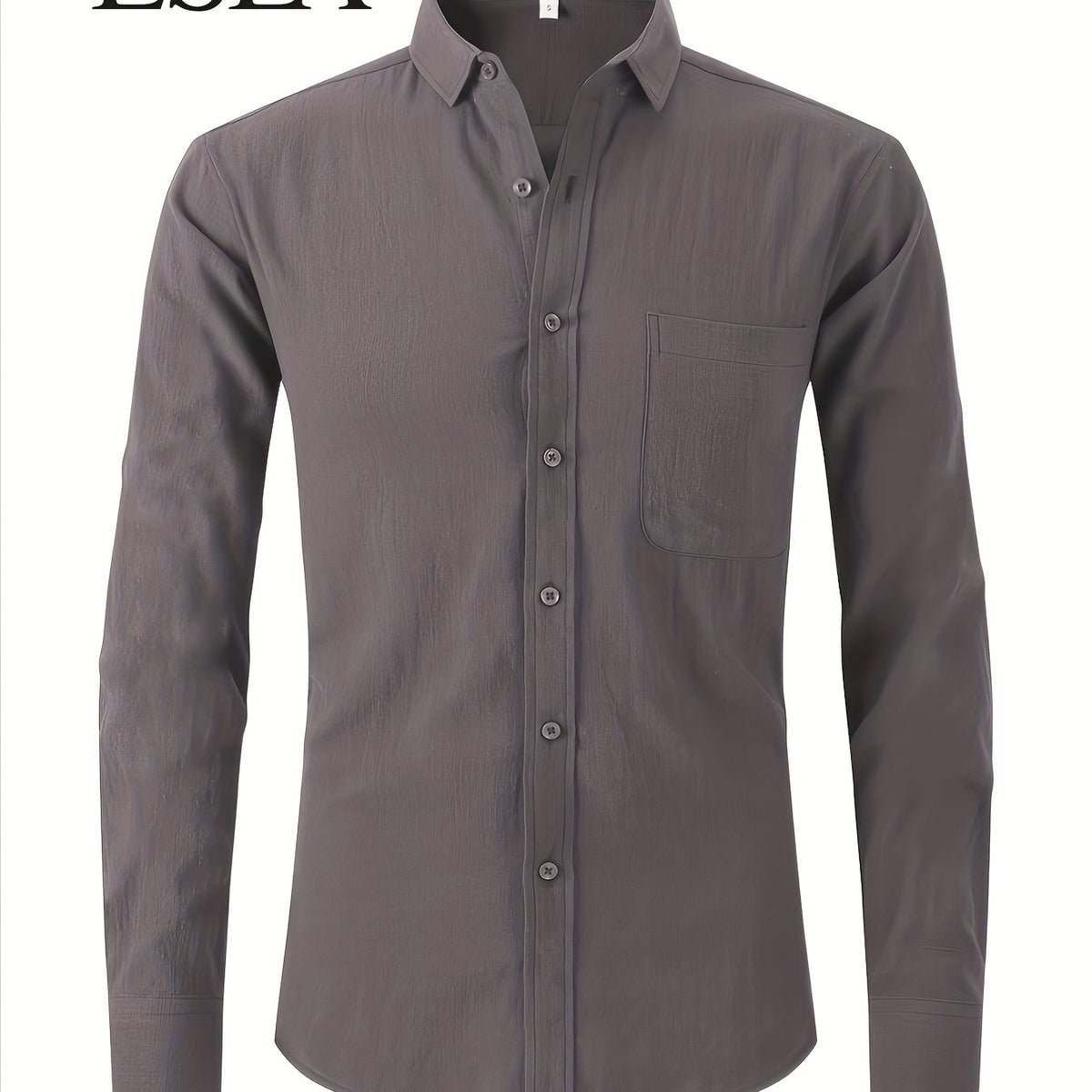 Men's Autumn Plus Size Solid Long Sleeve Shirt