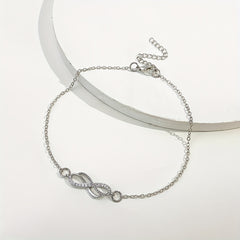 8 Shaped Chain Anklet Minimalist Ankle Bracelet for Women Girls