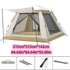 Spacious Outdoor Camping Tent Sun & Rain Protection Automatic Setup
