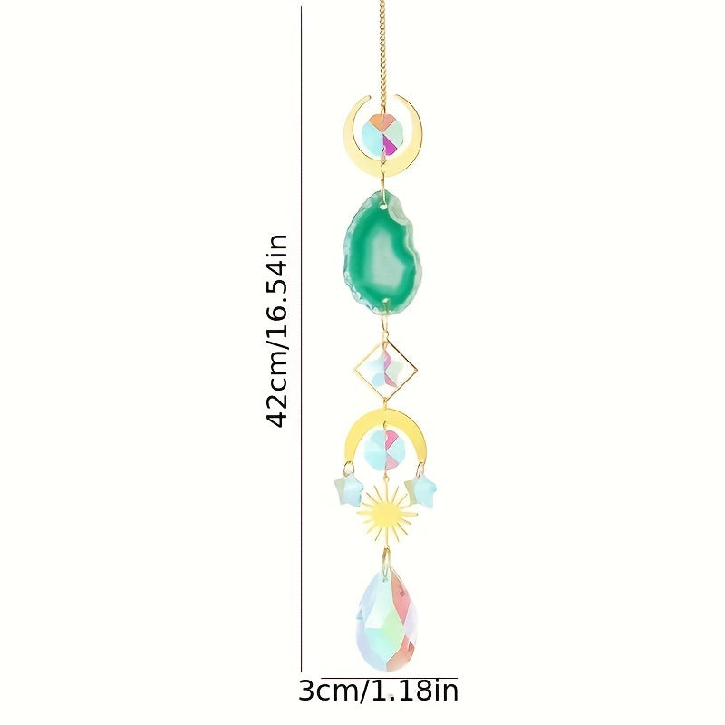 Crystal Sun Catcher Wind Chime Eye Decor Pendant Wedding Home Car Hanging