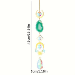 Crystal Sun Catcher Wind Chime Eye Decor Pendant Wedding Home Car Hanging