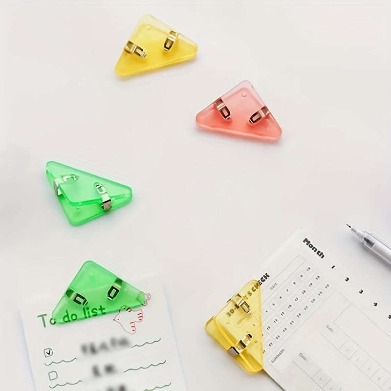 Transparent Triangular Paper Clip for Exams and Documents