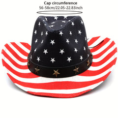 Vintage American Flag Cowboy Hat Western Cowboy Hat