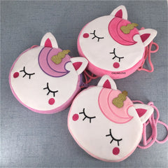 Unicorn Plush Cotton Handbag Messenger Travel Shoulder Bag Satchel