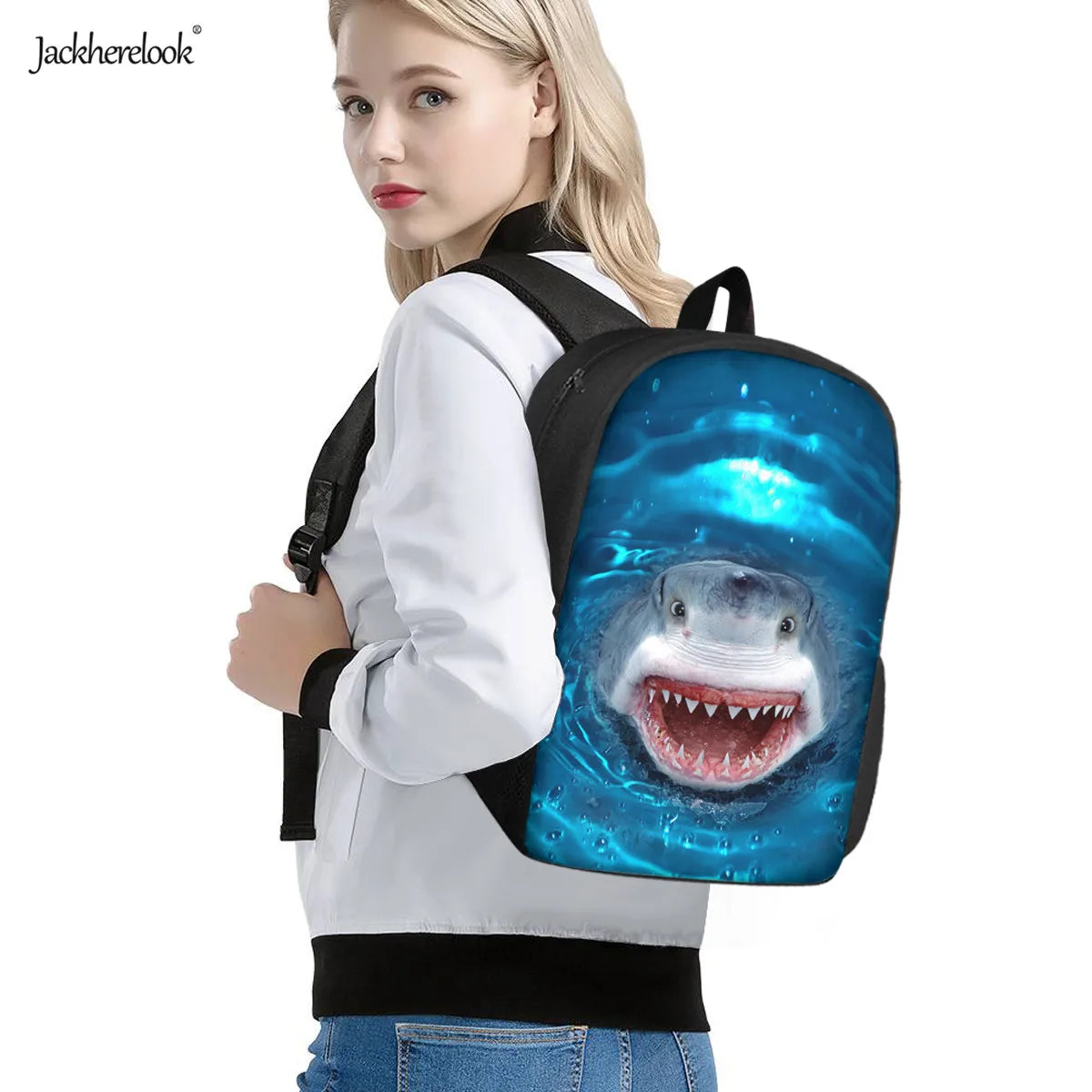 3D Butterfly Print Teens Backpack Student Casual Schoolbag