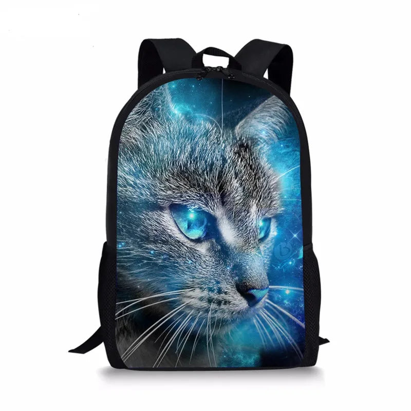 3D Cat School Bags Pets Printing Children School Accessories Student School Shou