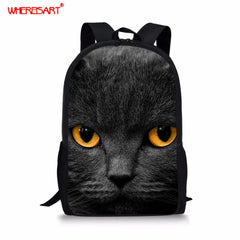 3D Cat School Bags Pets Printing Children School Accessories Student School Shou