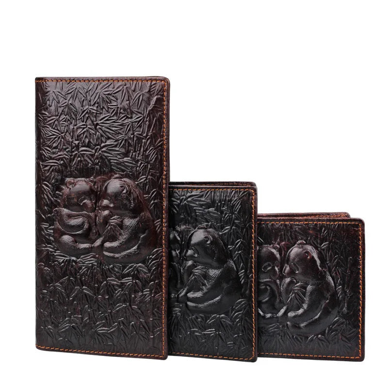 3D Animal Print Leather Men Wallet Long Short Purse