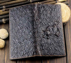 3D COW Print Cowhide Leather Men's Wallet Vintage Purse Long Wallet